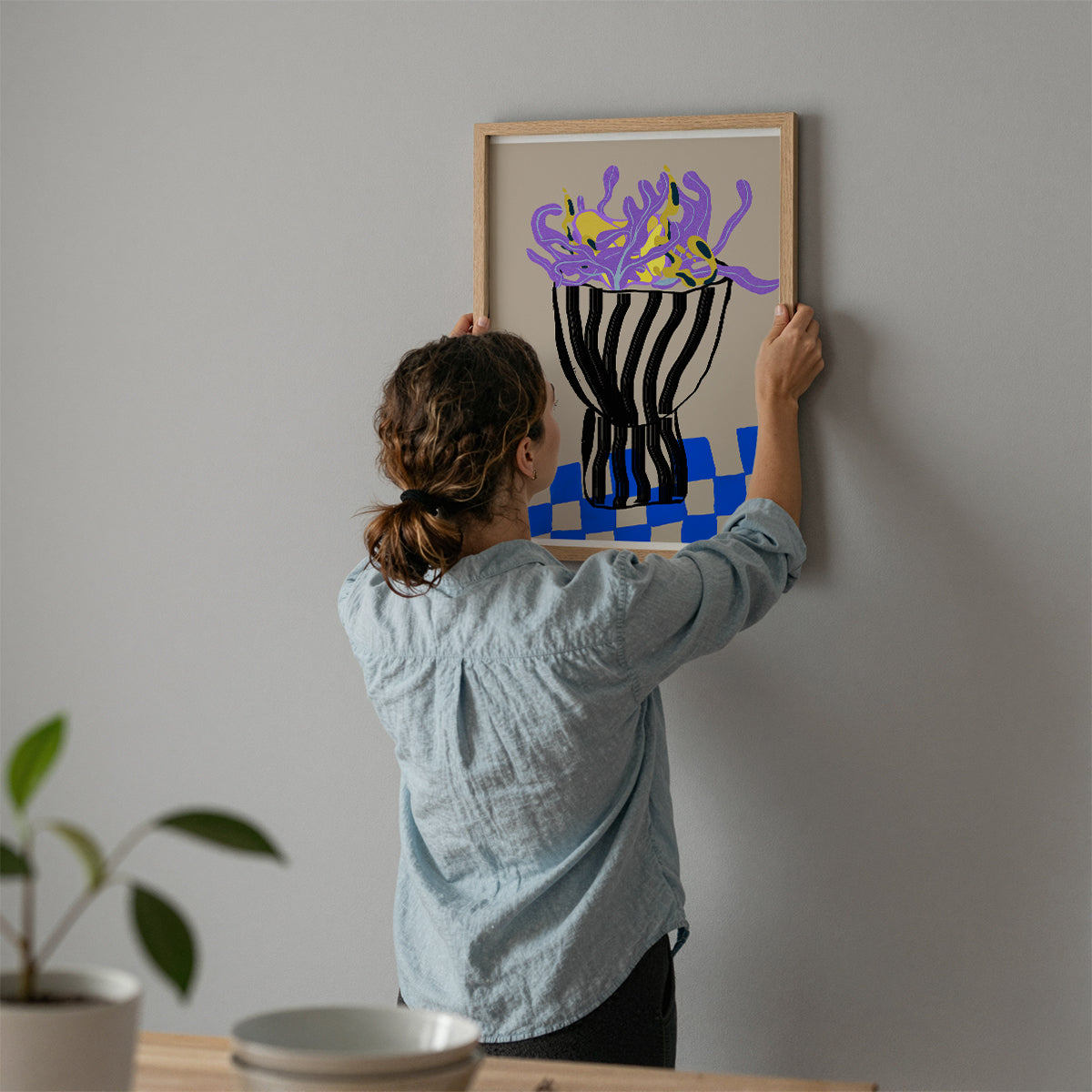 TAWミッドセンチュリーモダン アブストラクトTAW Mid Century Modern Abstract Art Poster No.046
