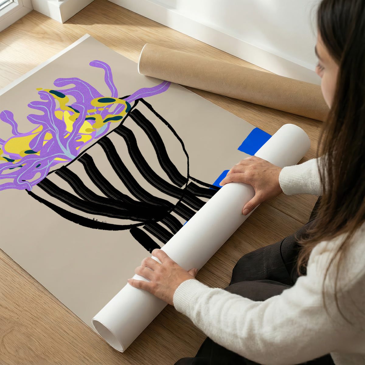 TAWミッドセンチュリーモダン アブストラクトTAW Mid Century Modern Abstract Art Poster No.046