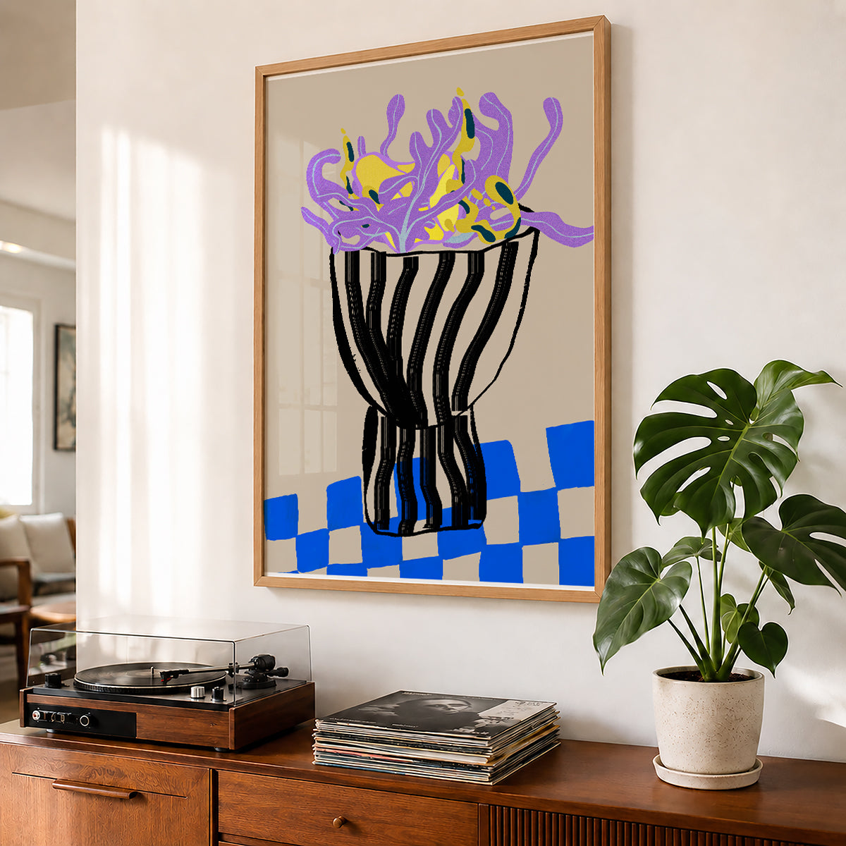 TAWミッドセンチュリーモダン アブストラクトTAW Mid Century Modern Abstract Art Poster No.046