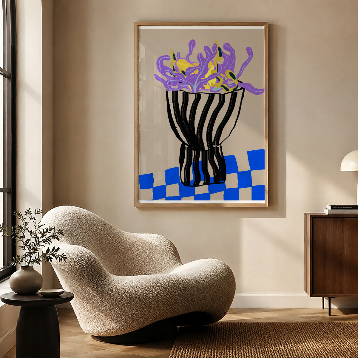 TAWミッドセンチュリーモダン アブストラクトTAW Mid Century Modern Abstract Art Poster No.046