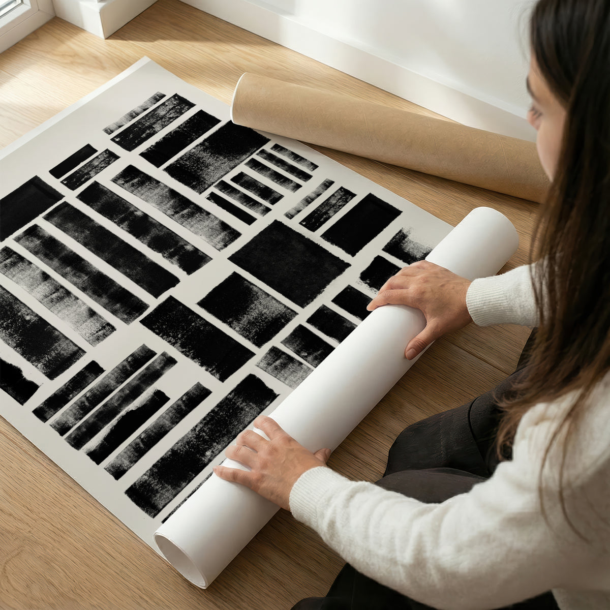 TAWミッドセンチュリーモダン アブストラクトTAW Mid Century Modern Abstract Art Poster No.047