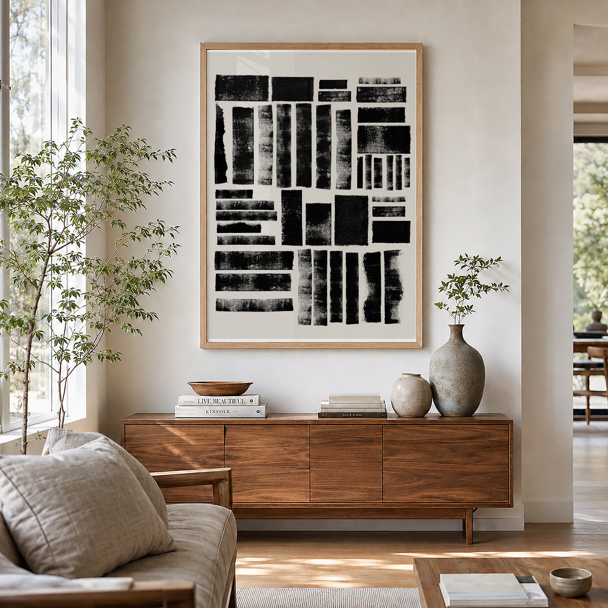 TAWミッドセンチュリーモダン アブストラクトTAW Mid Century Modern Abstract Art Poster No.047