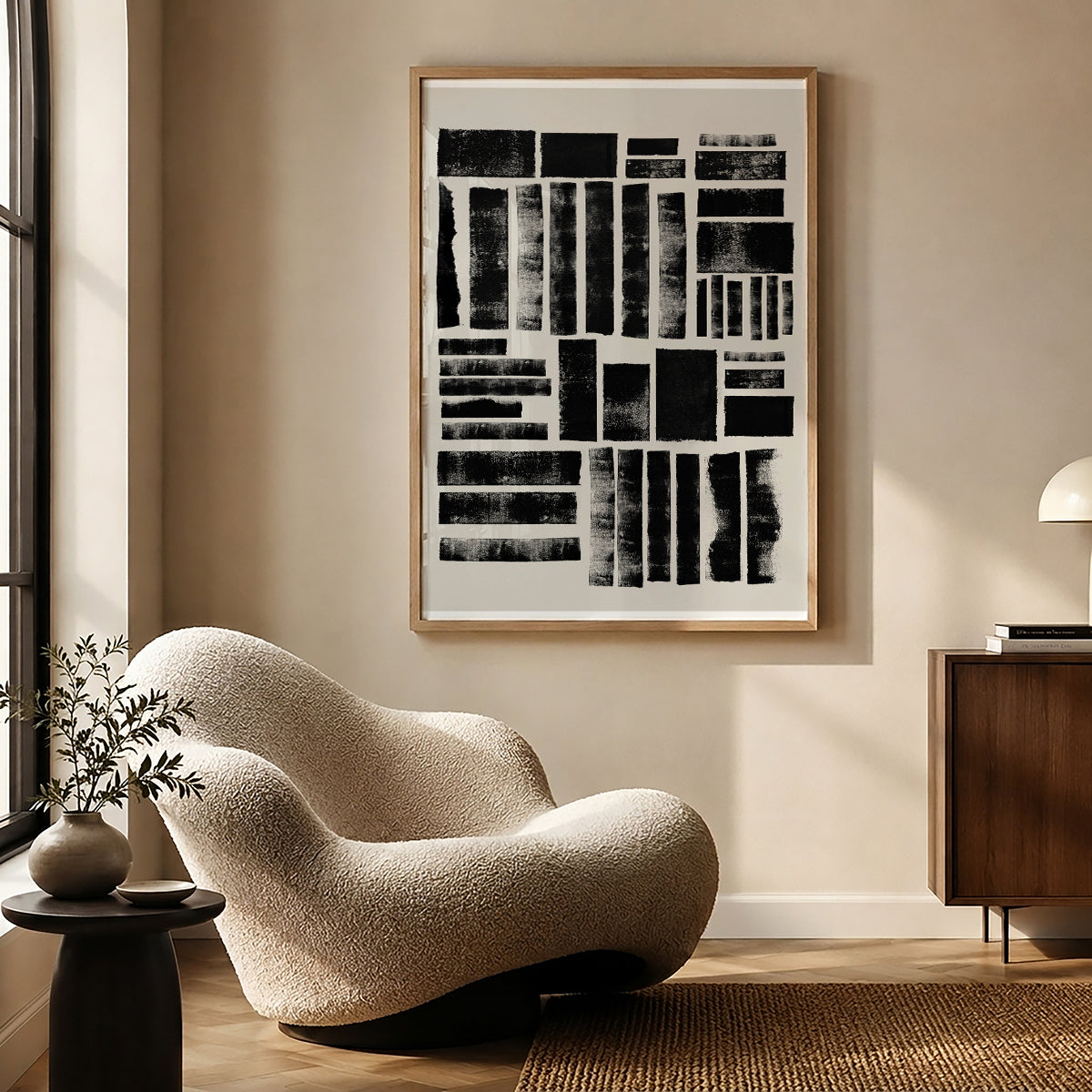 TAWミッドセンチュリーモダン アブストラクトTAW Mid Century Modern Abstract Art Poster No.047