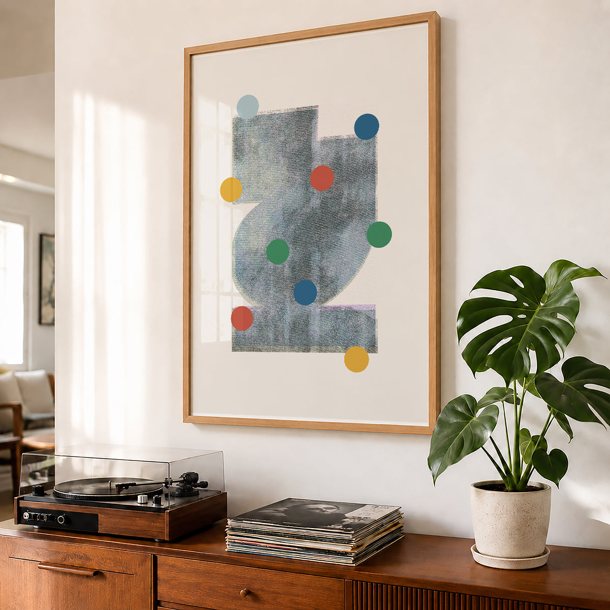 TAWミッドセンチュリーモダン アブストラクトTAW Mid Century Modern Abstract Art Poster No.052