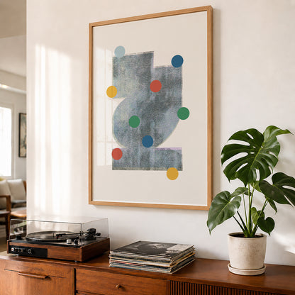 TAWミッドセンチュリーモダン アブストラクトTAW Mid Century Modern Abstract Art Poster No.052