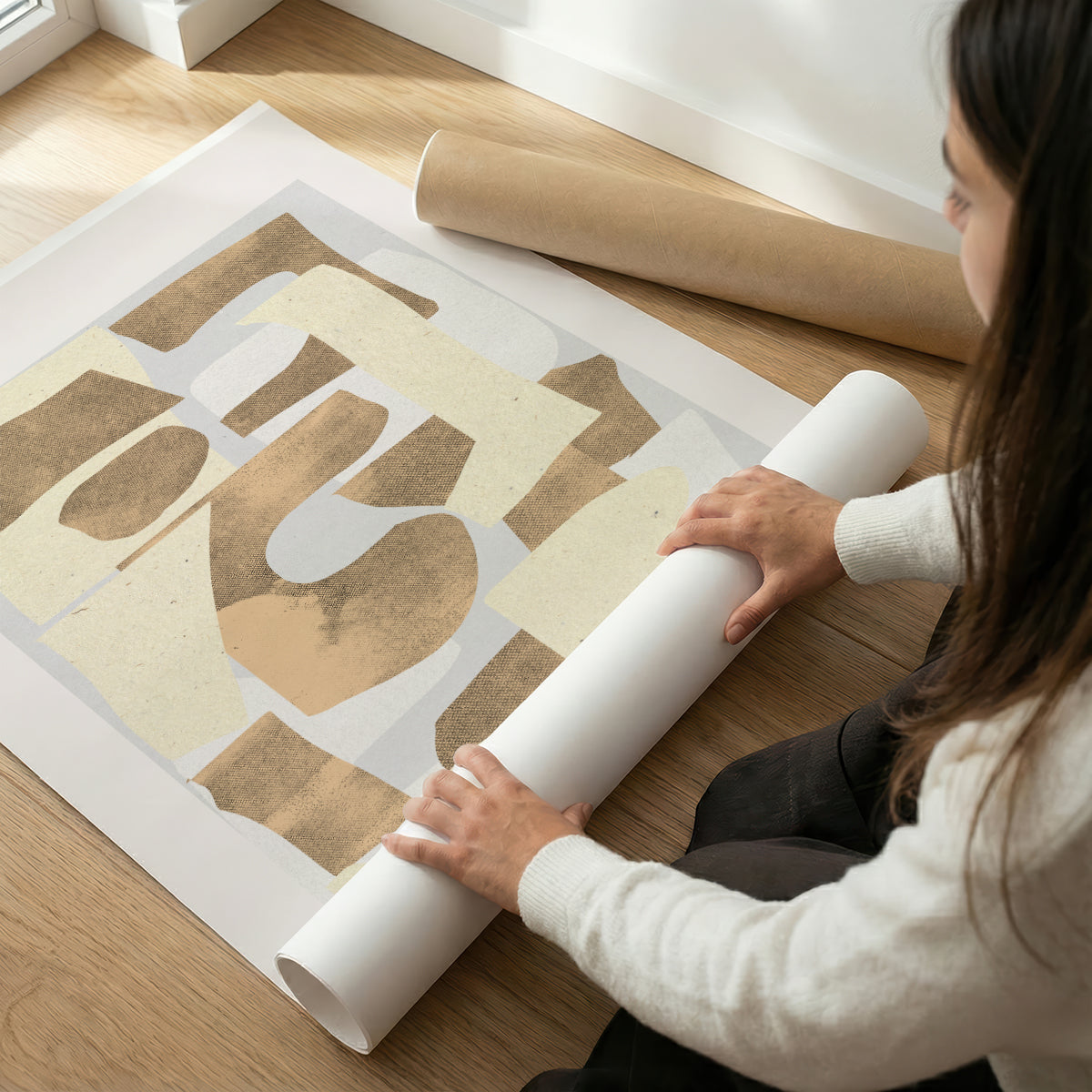 TAWミッドセンチュリーモダン アブストラクトTAW Mid Century Modern Abstract Art Poster No.053