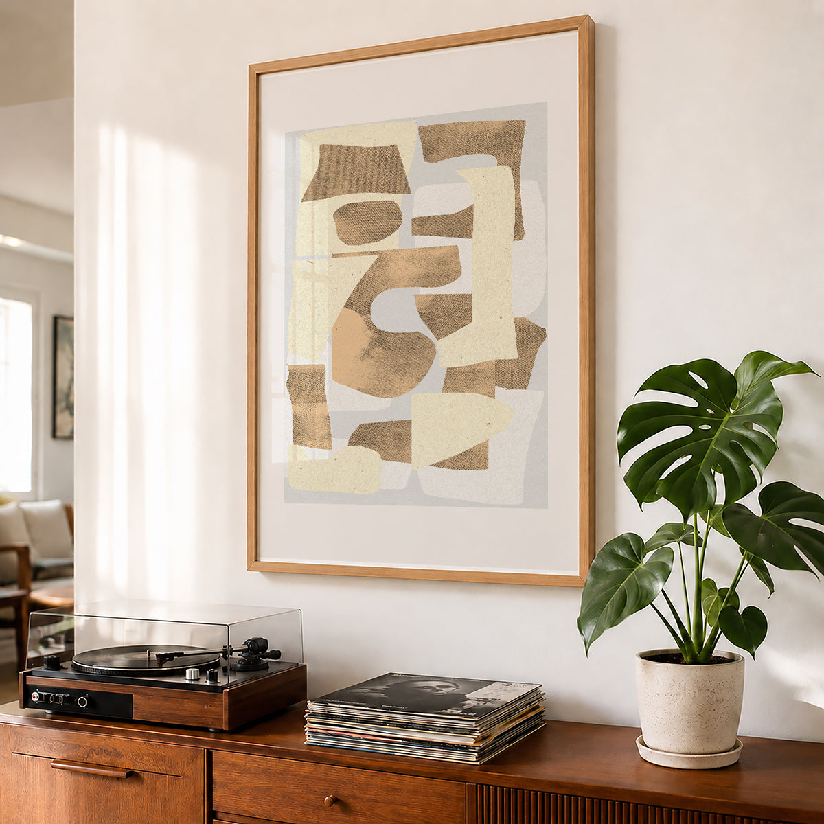 TAWミッドセンチュリーモダン アブストラクトTAW Mid Century Modern Abstract Art Poster No.053