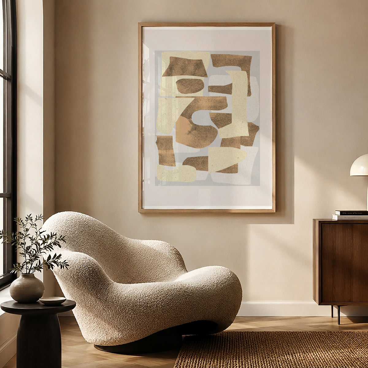 TAWミッドセンチュリーモダン アブストラクトTAW Mid Century Modern Abstract Art Poster No.053