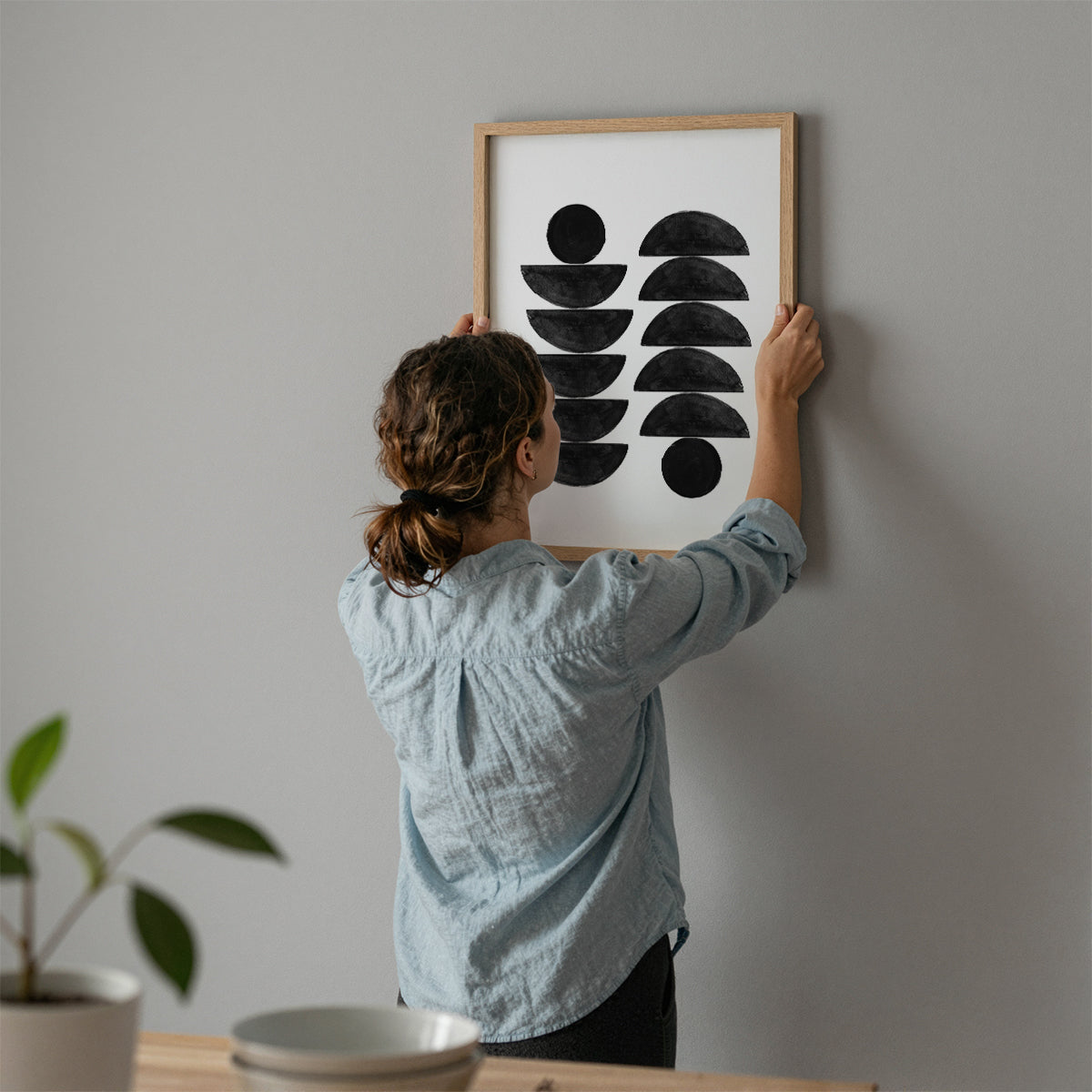 TAWミッドセンチュリーモダン アブストラクトTAW Mid Century Modern Abstract Art Poster No.054