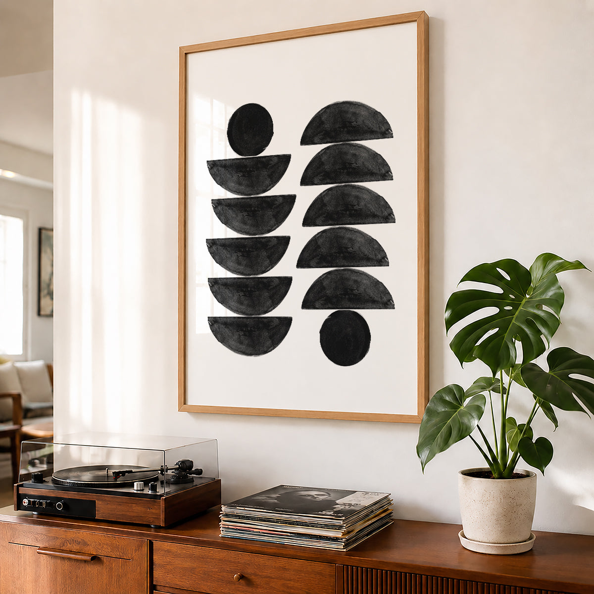 TAWミッドセンチュリーモダン アブストラクトTAW Mid Century Modern Abstract Art Poster No.054