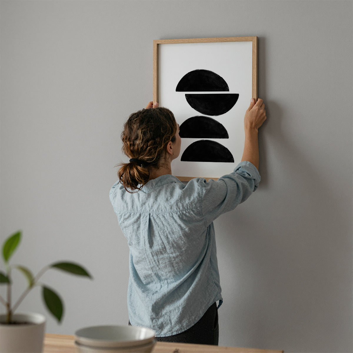 TAWミッドセンチュリーモダン アブストラクトTAW Mid Century Modern Abstract Art Poster No.055