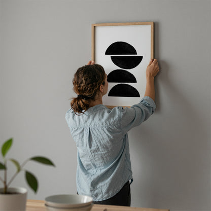 TAWミッドセンチュリーモダン アブストラクトTAW Mid Century Modern Abstract Art Poster No.055