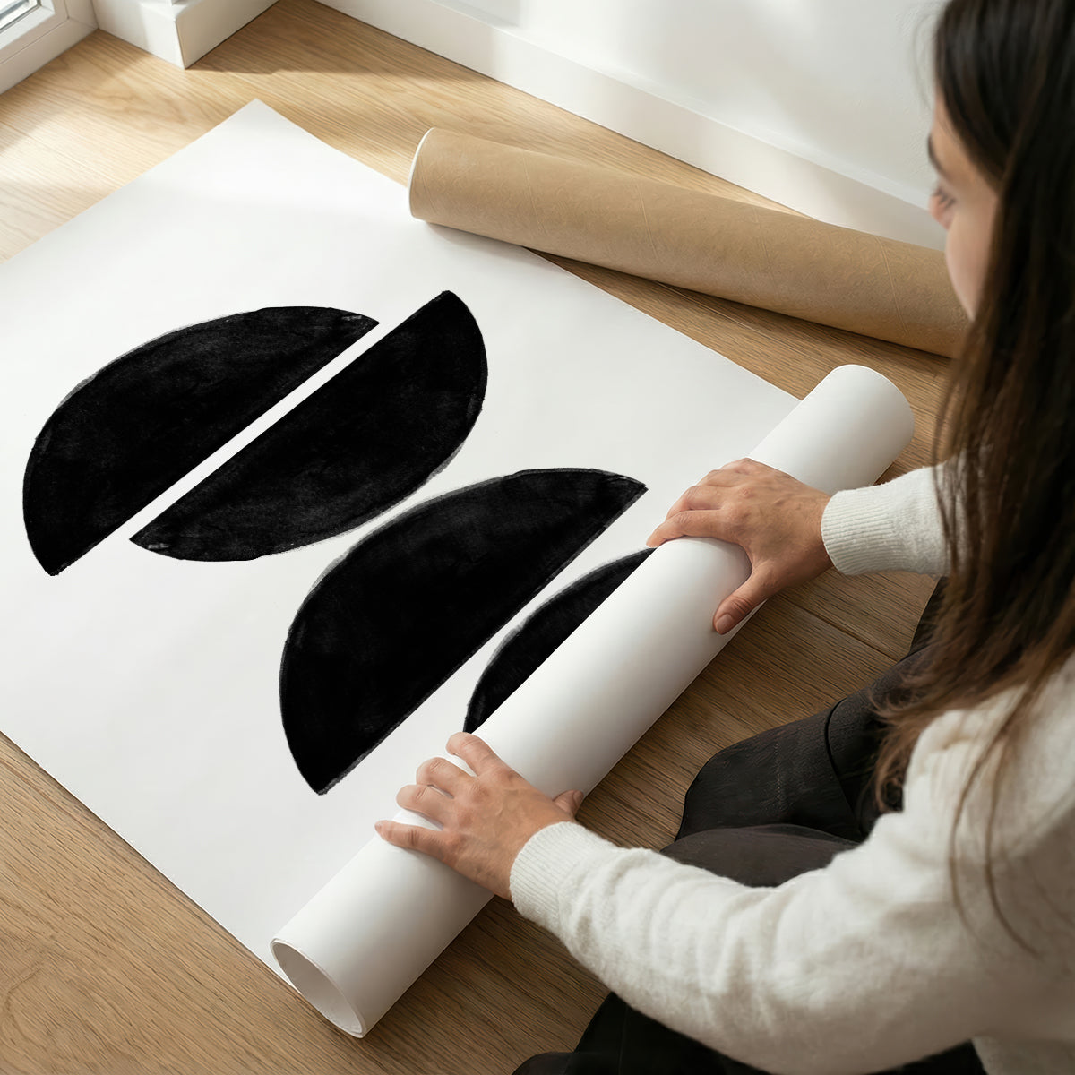 TAWミッドセンチュリーモダン アブストラクトTAW Mid Century Modern Abstract Art Poster No.055