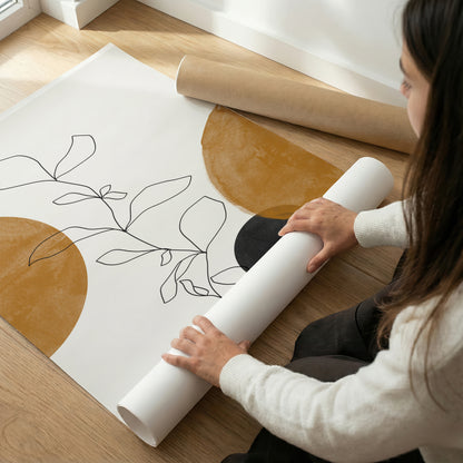 TAWミッドセンチュリーモダン アブストラクトTAW Mid Century Modern Abstract Art Poster No.060