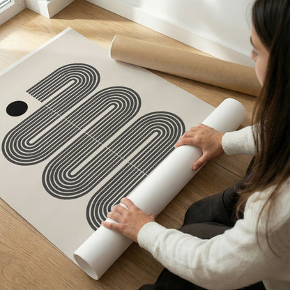 TAWミッドセンチュリーモダン アブストラクトTAW Mid Century Modern Abstract Art Poster No.069