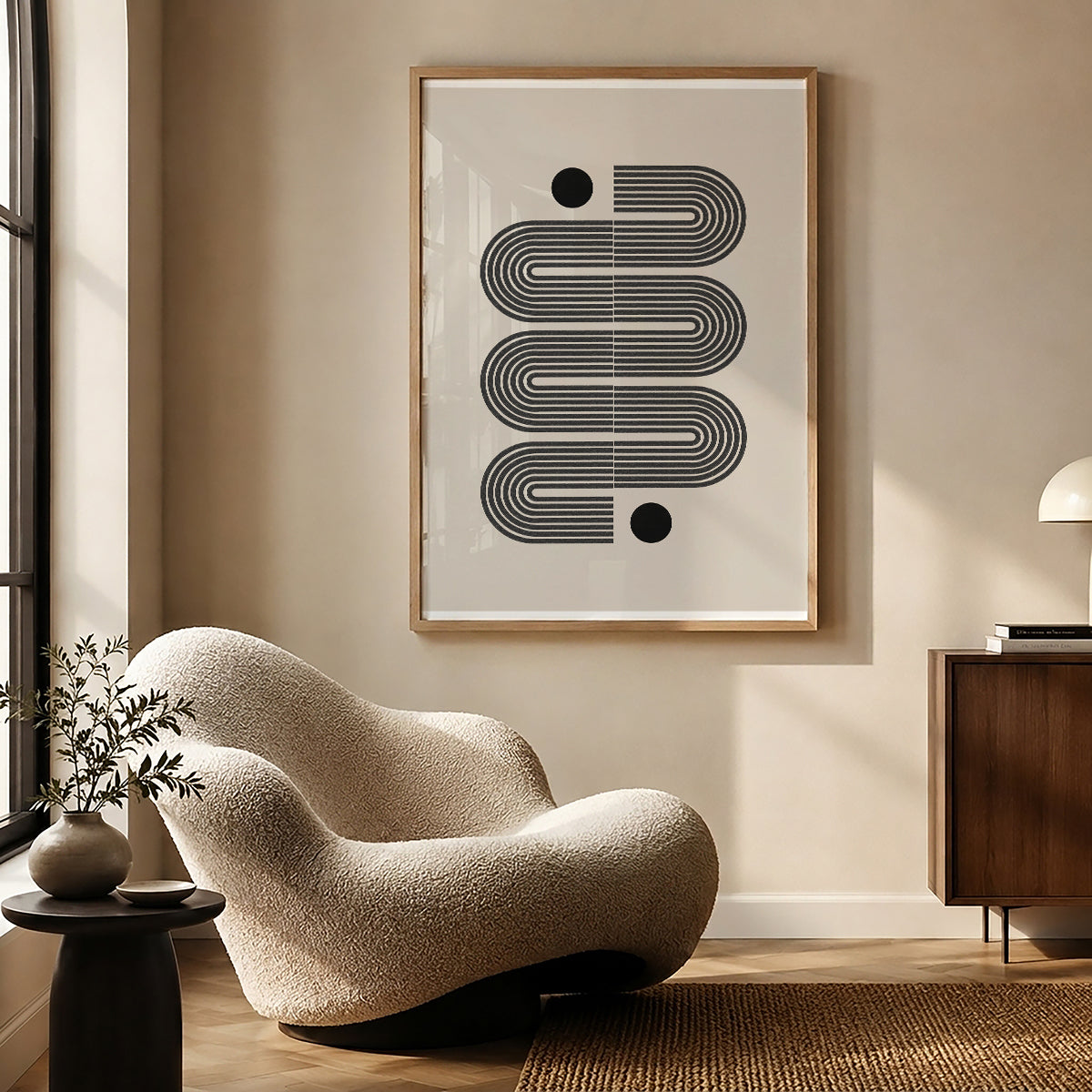 TAWミッドセンチュリーモダン アブストラクトTAW Mid Century Modern Abstract Art Poster No.069
