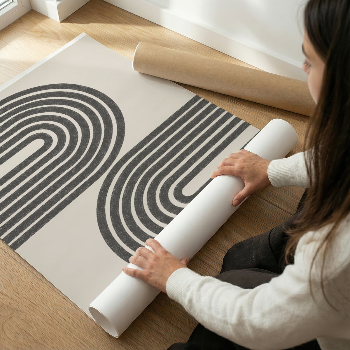 TAWミッドセンチュリーモダン アブストラクトTAW Mid Century Modern Abstract Art Poster No.070