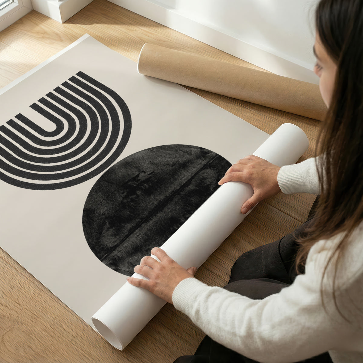 TAWミッドセンチュリーモダン アブストラクトTAW Mid Century Modern Abstract Art Poster No.071