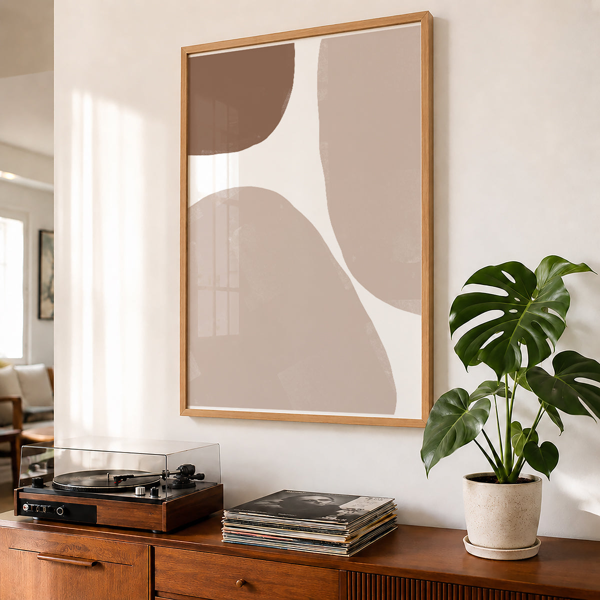 TAWミッドセンチュリーモダン アブストラクトTAW Mid Century Modern Abstract Art Poster No.074