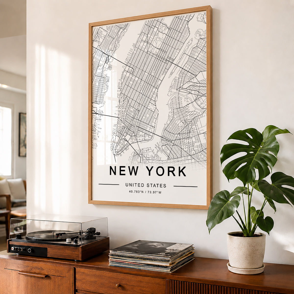 TAWミッドセンチュリーモダン アブストラクトTAW Mid Century Modern Abstract Art Poster No.075