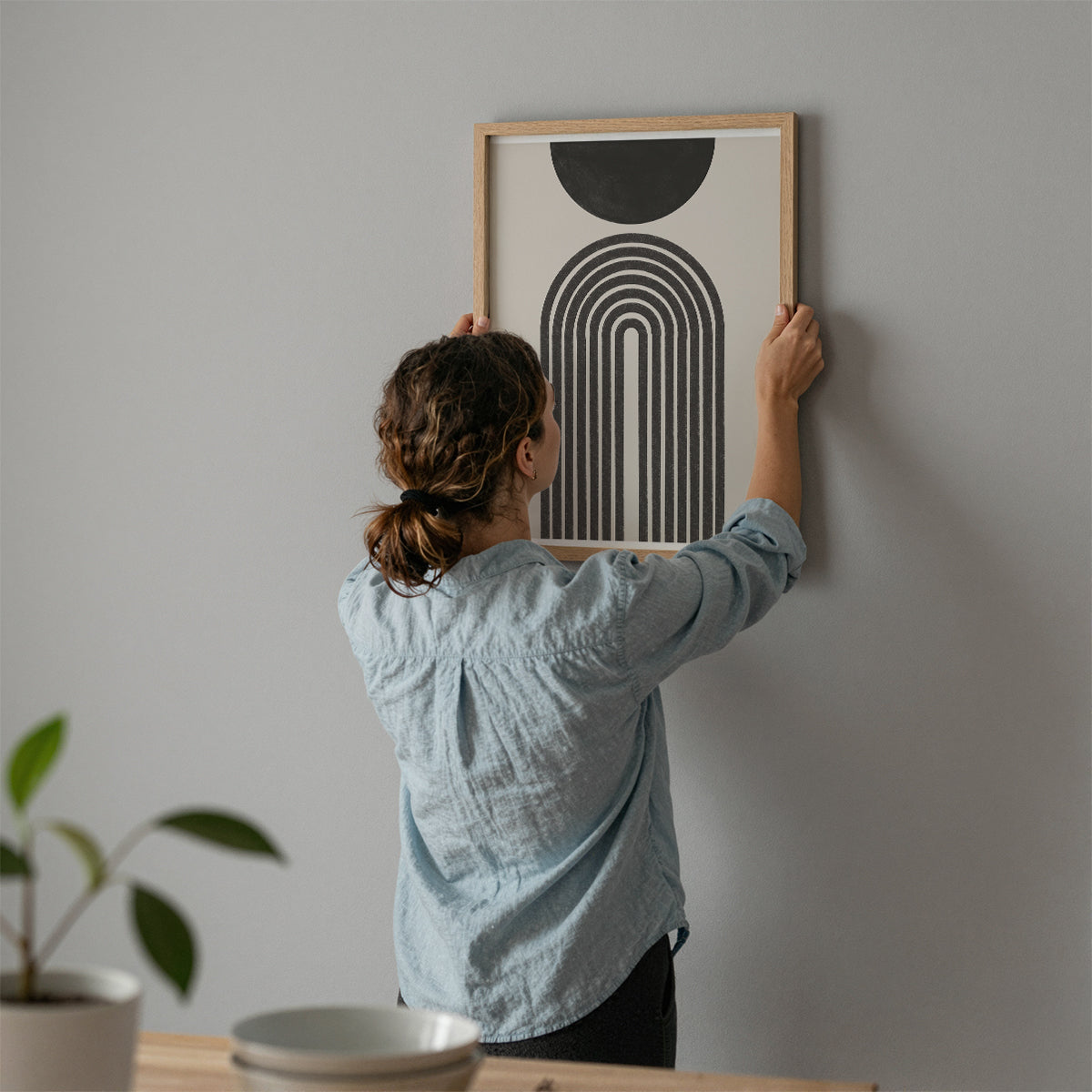 TAWミッドセンチュリーモダン アブストラクトTAW Mid Century Modern Abstract Art Poster No.076