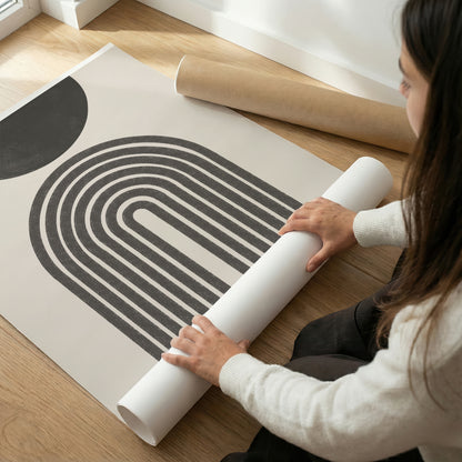 TAWミッドセンチュリーモダン アブストラクトTAW Mid Century Modern Abstract Art Poster No.076