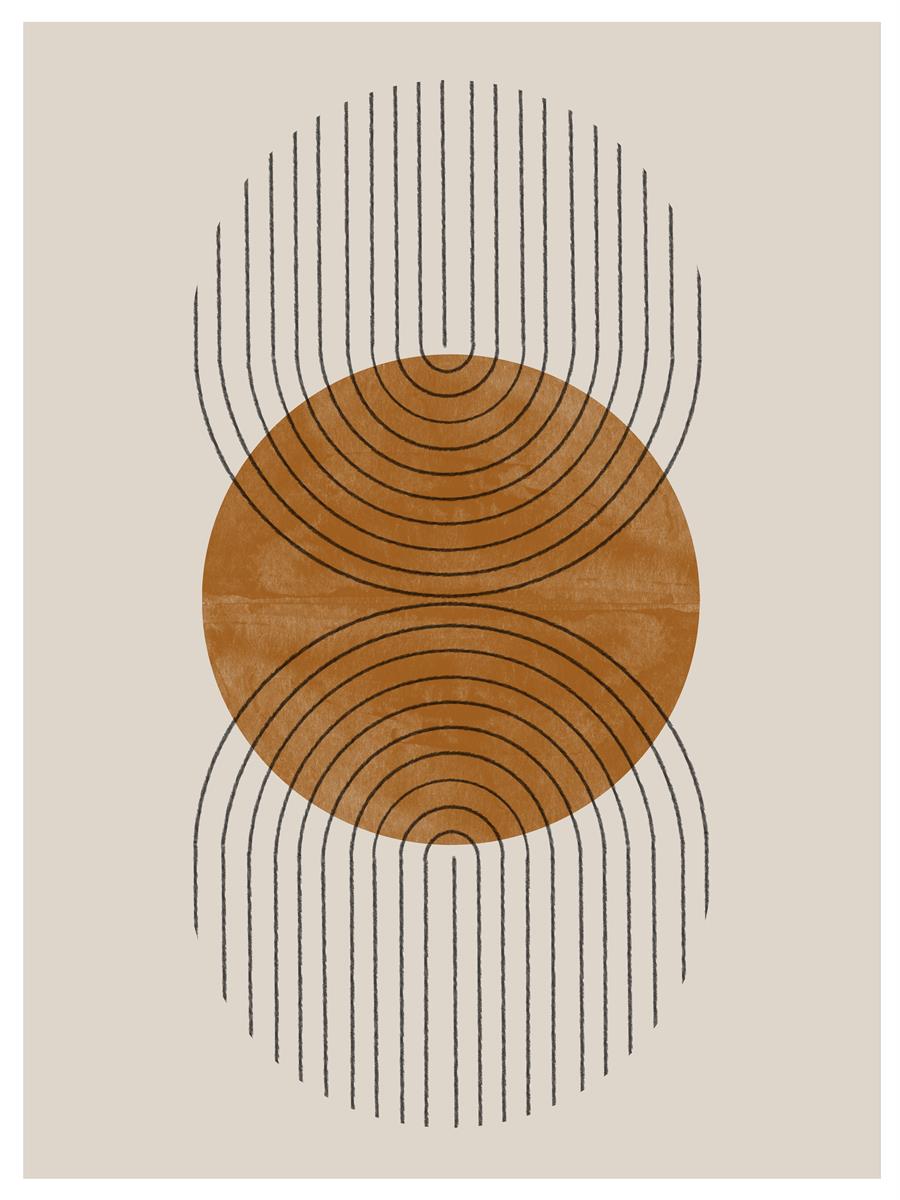 TAWミッドセンチュリーモダン アブストラクトTAW Mid Century Modern Abstract Art Poster No.077