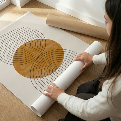 TAWミッドセンチュリーモダン アブストラクトTAW Mid Century Modern Abstract Art Poster No.077