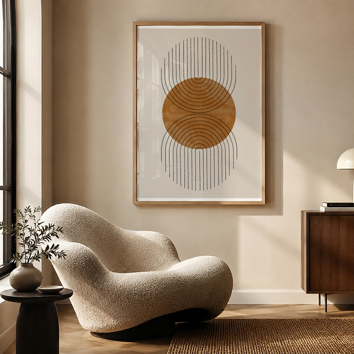 TAWミッドセンチュリーモダン アブストラクトTAW Mid Century Modern Abstract Art Poster No.077