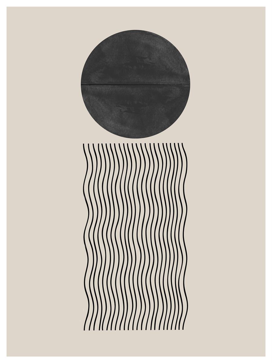 TAWミッドセンチュリーモダン アブストラクトTAW Mid Century Modern Abstract Art Poster No.079