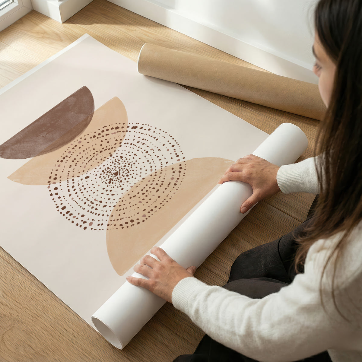 TAWミッドセンチュリーモダン アブストラクトTAW Mid Century Modern Abstract Art Poster No.080