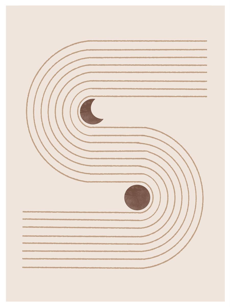 TAWミッドセンチュリーモダン アブストラクトTAW Mid Century Modern Abstract Art Poster No.082