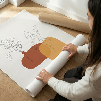 TAWミッドセンチュリーモダン アブストラクトTAW Mid Century Modern Abstract Art Poster No.084