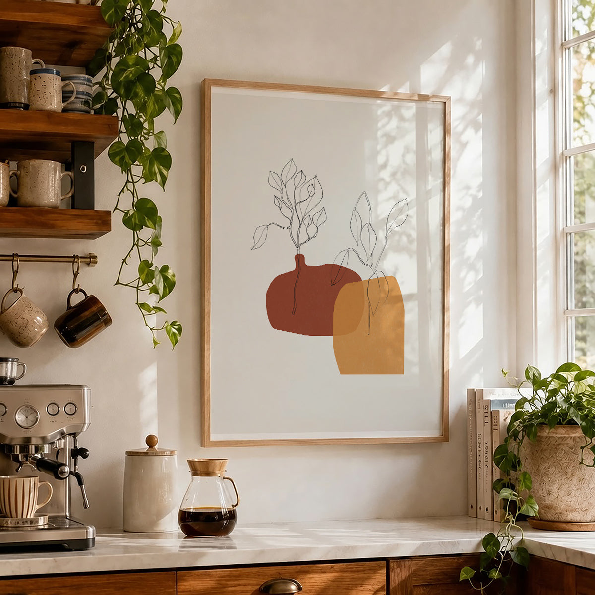TAWミッドセンチュリーモダン アブストラクトTAW Mid Century Modern Abstract Art Poster No.084