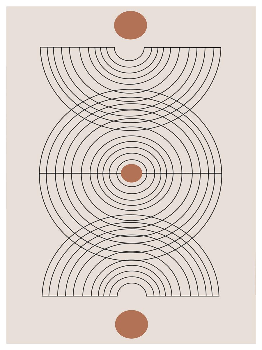 TAWミッドセンチュリーモダン アブストラクトTAW Mid Century Modern Abstract Art Poster No.086