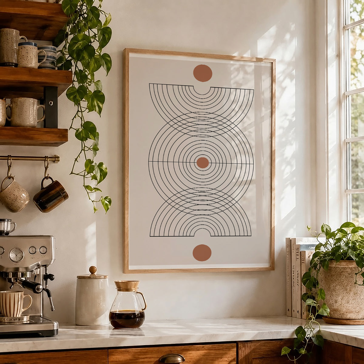 TAWミッドセンチュリーモダン アブストラクトTAW Mid Century Modern Abstract Art Poster No.086