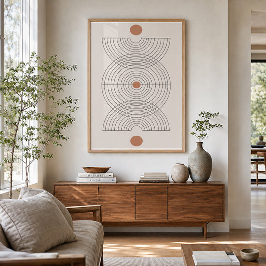 TAWミッドセンチュリーモダン アブストラクトTAW Mid Century Modern Abstract Art Poster No.086