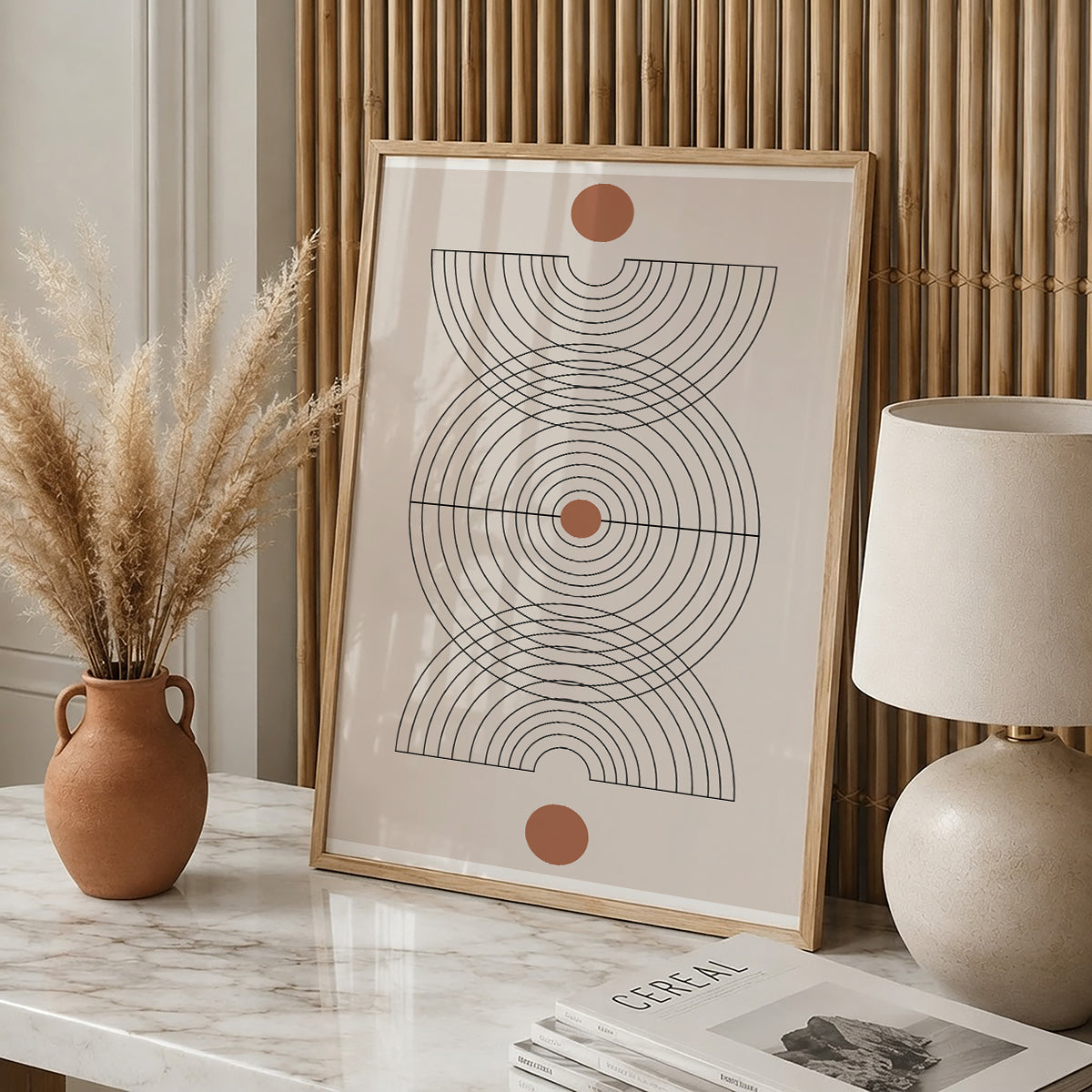 TAWミッドセンチュリーモダン アブストラクトTAW Mid Century Modern Abstract Art Poster No.086