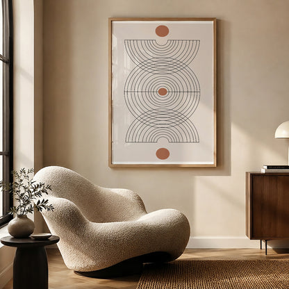 TAWミッドセンチュリーモダン アブストラクトTAW Mid Century Modern Abstract Art Poster No.086