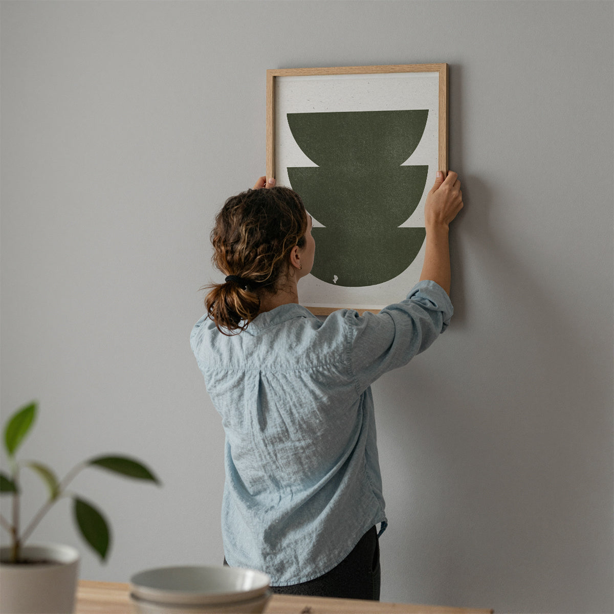 TAWミッドセンチュリーモダン アブストラクトTAW Mid Century Modern Abstract Art Poster No.090