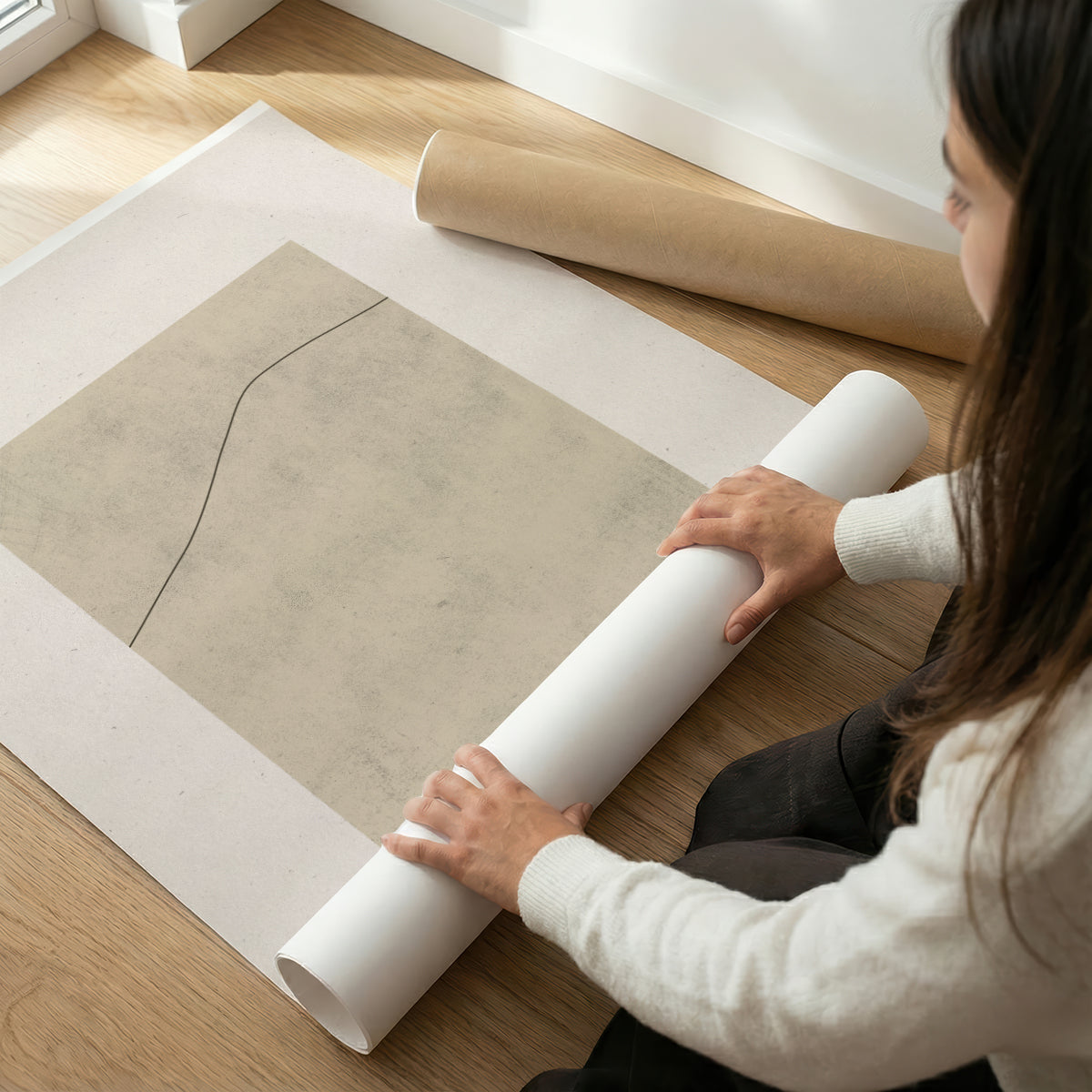 TAWミッドセンチュリーモダン アブストラクトTAW Mid Century Modern Abstract Art Poster No.092