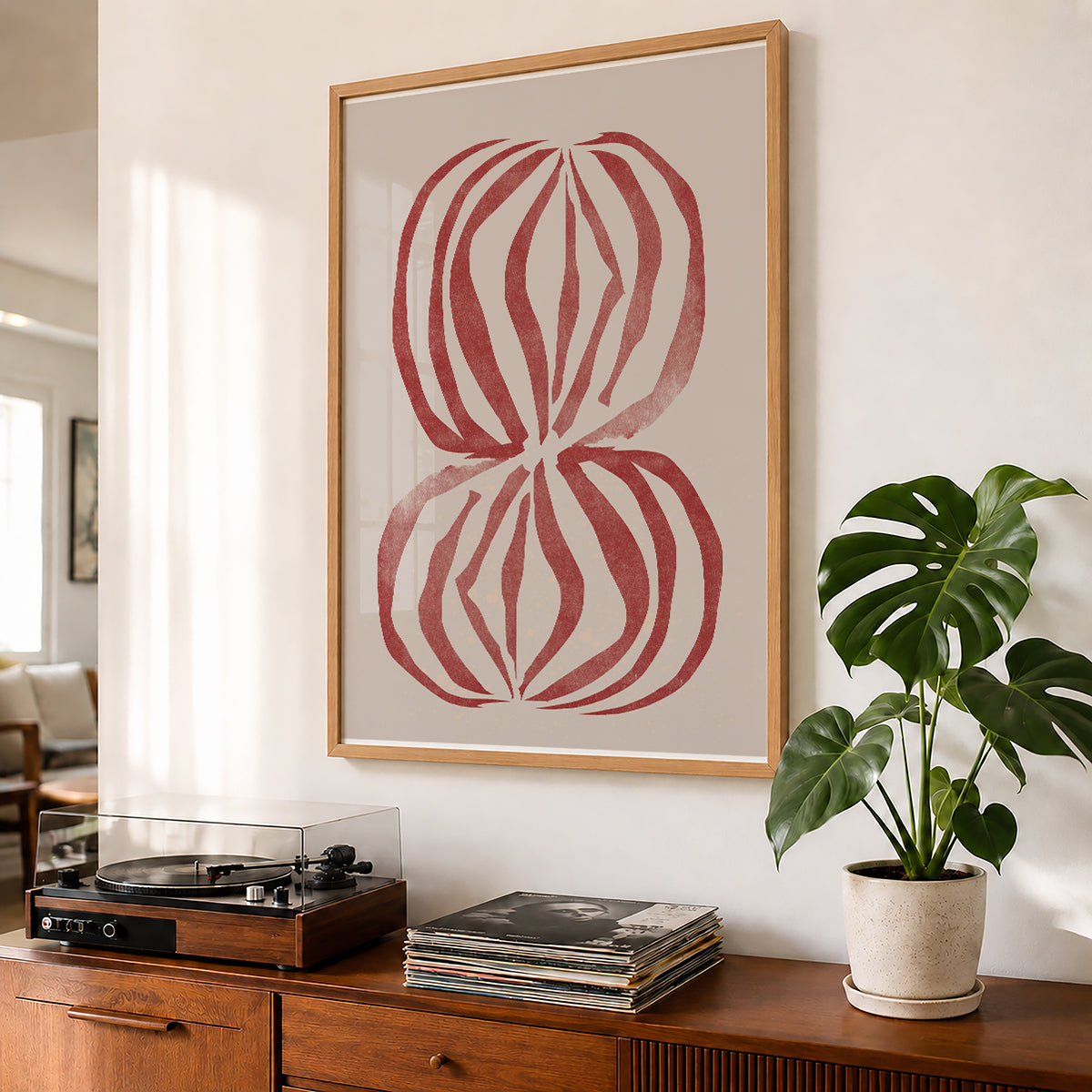 TAWミッドセンチュリーモダン アブストラクトTAW Mid Century Modern Abstract Art Poster No.094