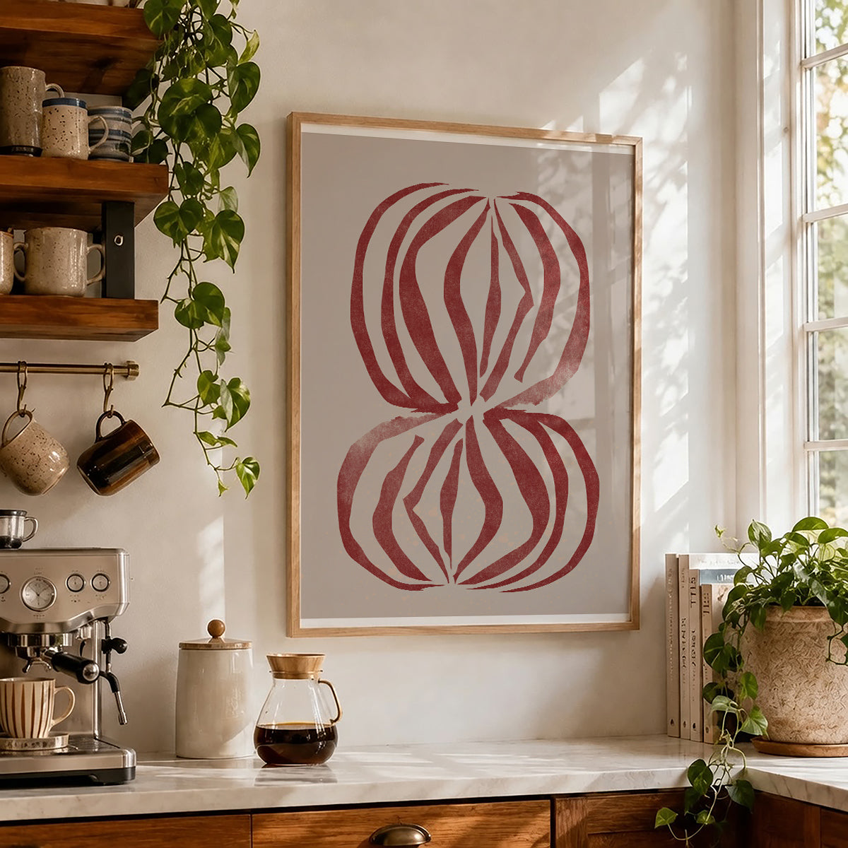 TAWミッドセンチュリーモダン アブストラクトTAW Mid Century Modern Abstract Art Poster No.094