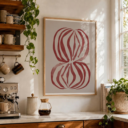 TAWミッドセンチュリーモダン アブストラクトTAW Mid Century Modern Abstract Art Poster No.094