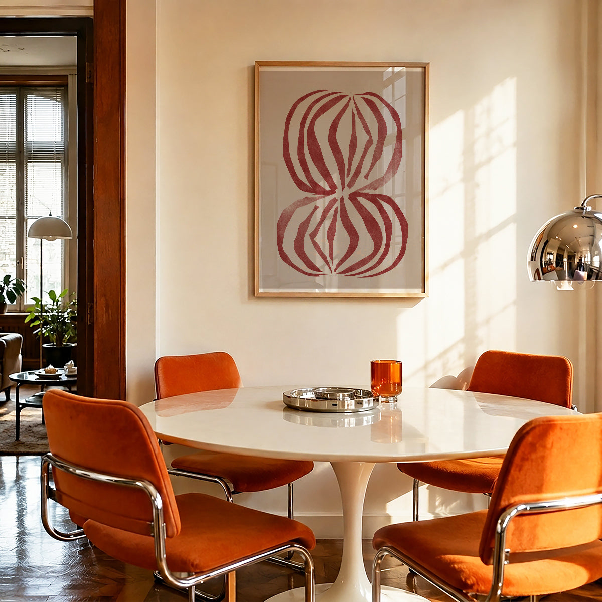 TAWミッドセンチュリーモダン アブストラクトTAW Mid Century Modern Abstract Art Poster No.094