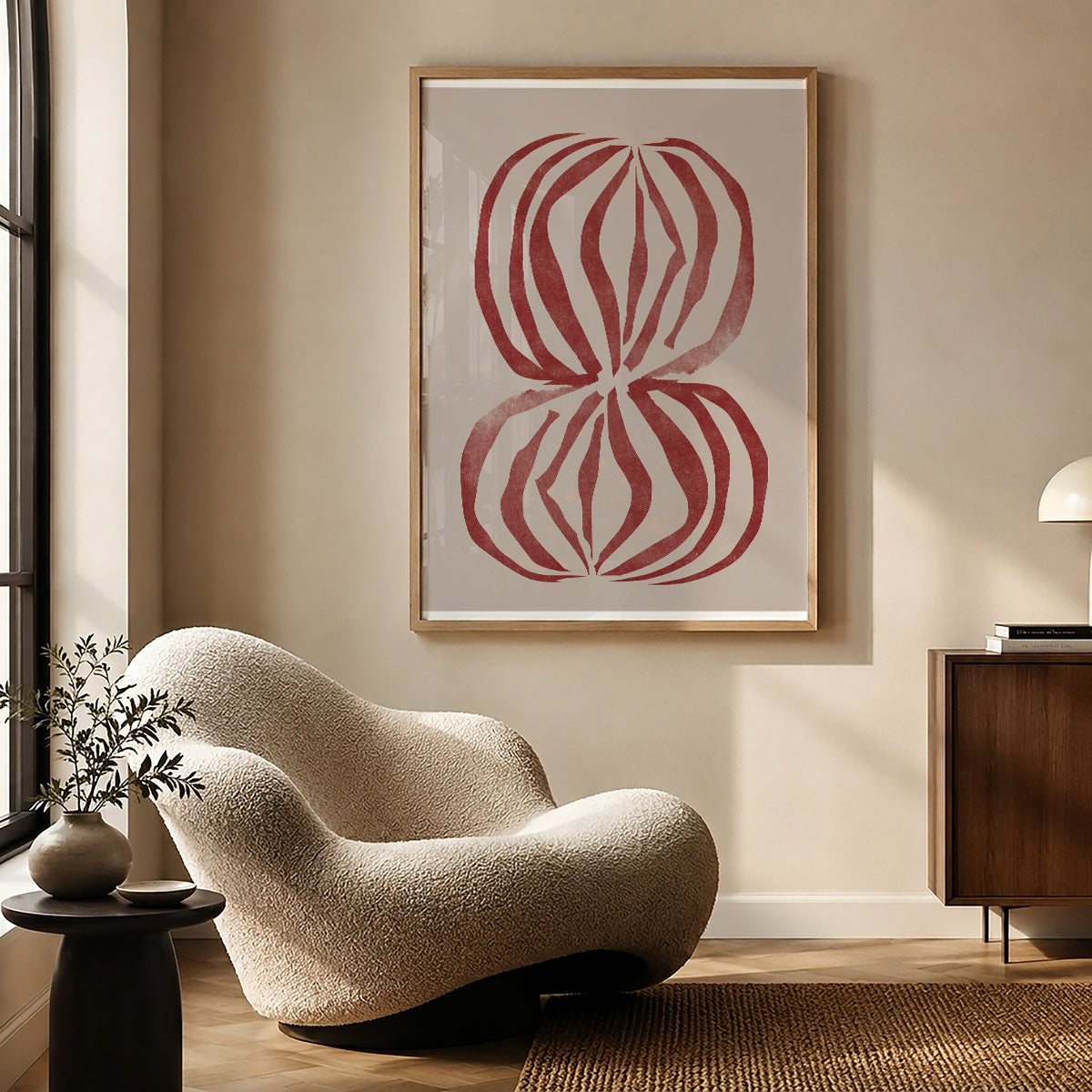 TAWミッドセンチュリーモダン アブストラクトTAW Mid Century Modern Abstract Art Poster No.094