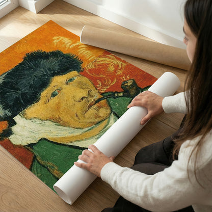 包帯をしてパイプをくわえた自画像　1889年　フィンセント・ファン・ゴッホ